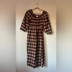 Target Isabel Brand Maternity Rust Orange Smock Midi Dress Women’s Size Small